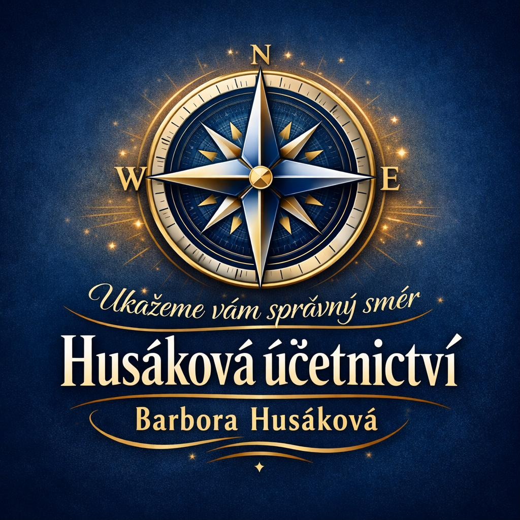 Husáková účetnictví — kompas logo